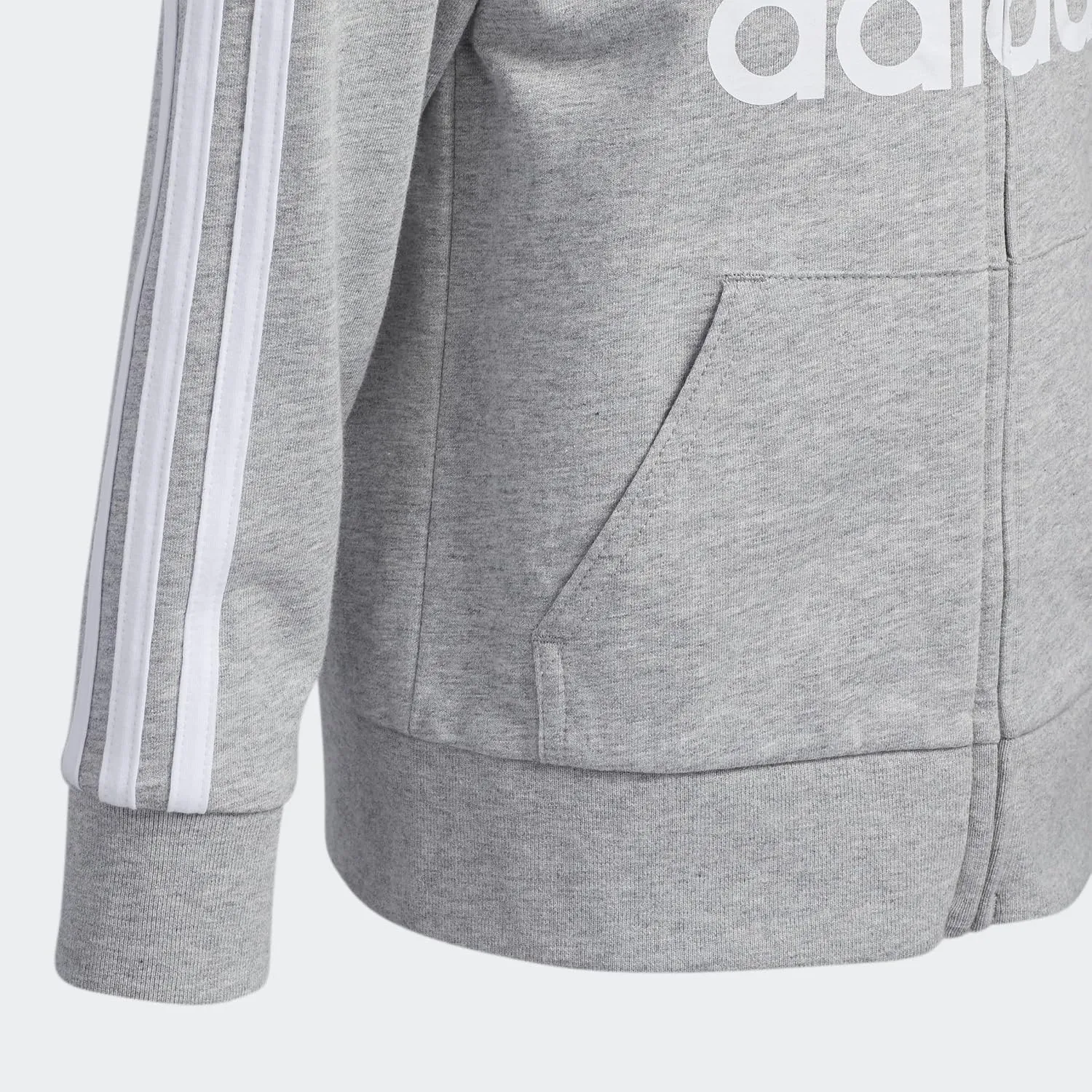 adidas Boys Zip Front French Terry Hooded Jacket and Joggers Set