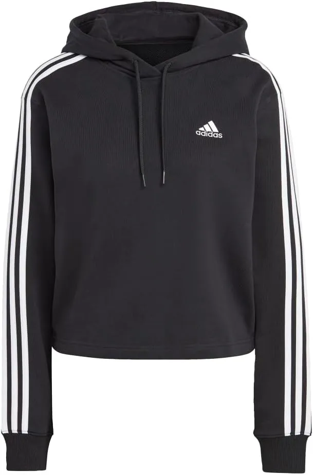 adidas Women's Essentials 3-Stripes French Terry Cropped Hoodie