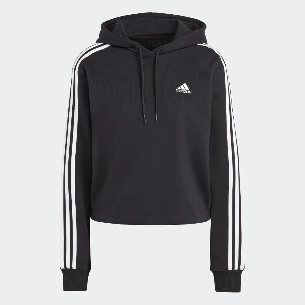 adidas Women's Essentials 3-Stripes French Terry Cropped Hoodie