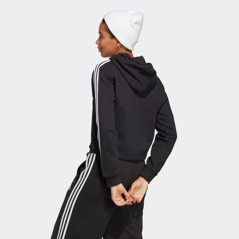 adidas Women's Essentials 3-Stripes French Terry Cropped Hoodie