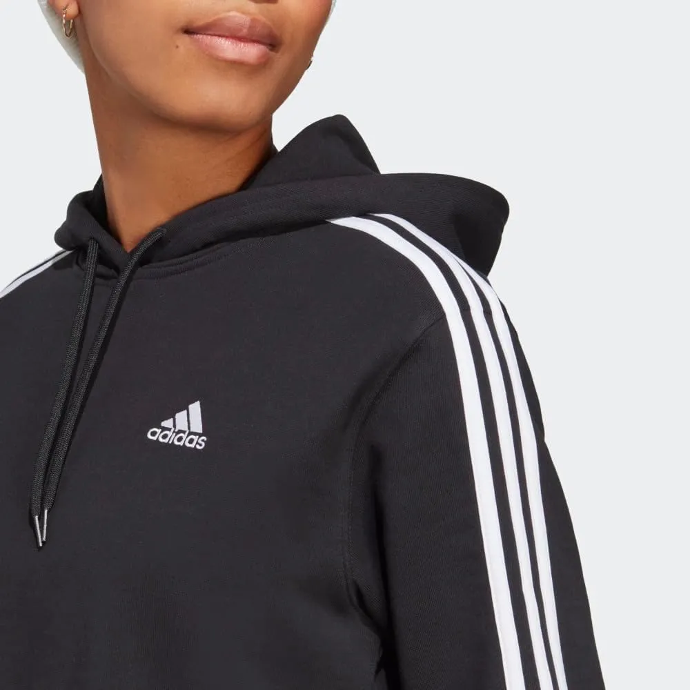 adidas Women's Essentials 3-Stripes French Terry Cropped Hoodie