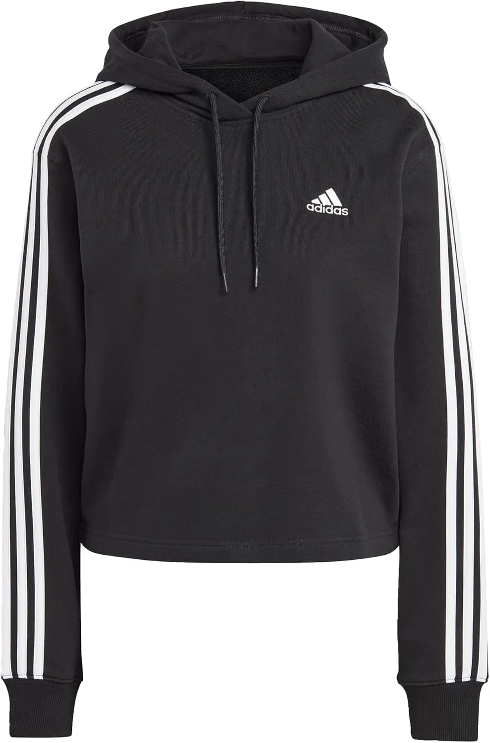 adidas Women's Essentials 3-Stripes French Terry Cropped Hoodie