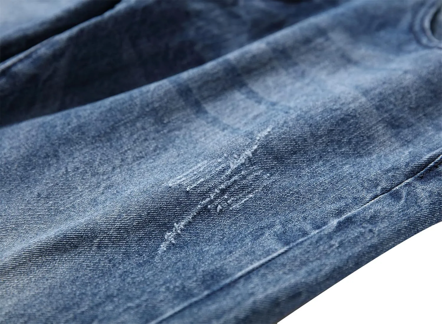 Andongnywell Men's Jeans Comfort Denim Straight Leg Relaxed Fit Jeans Simple Wear-Resistant Cargo Pants