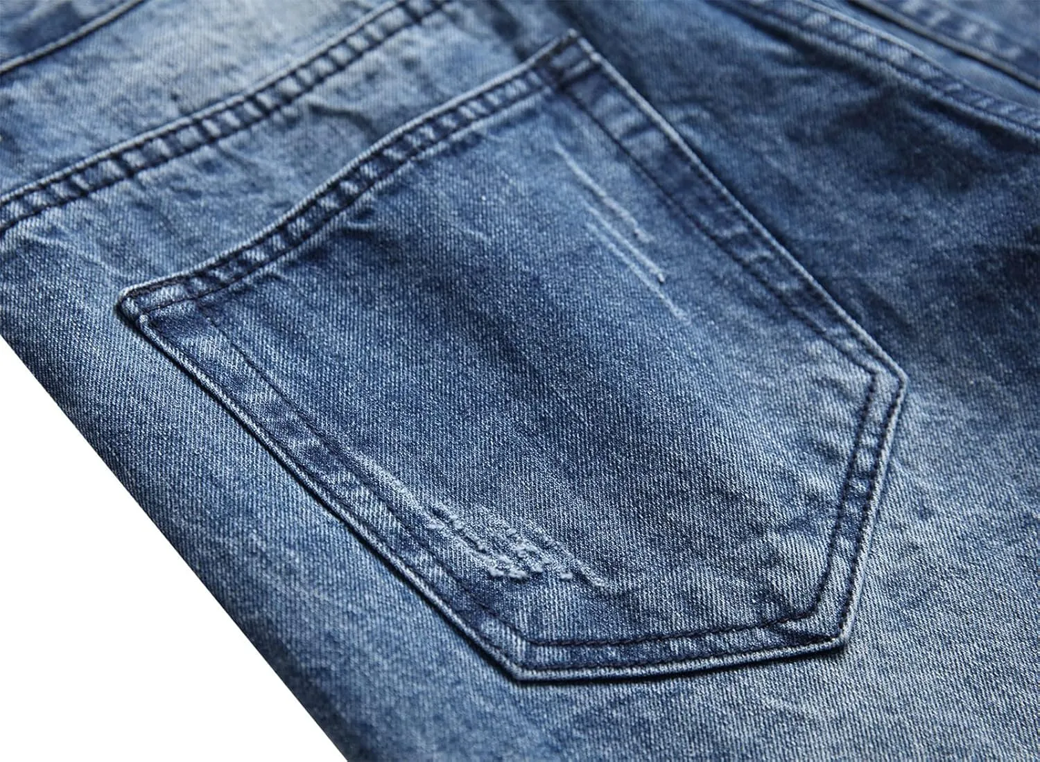 Andongnywell Men's Jeans Comfort Denim Straight Leg Relaxed Fit Jeans Simple Wear-Resistant Cargo Pants