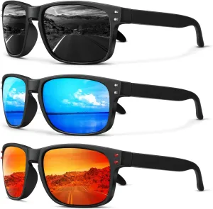 ANYLUV Mens Sunglasses Polarized, Retro Sunglasses for Men Women Square Style UV400 Protection for Driving