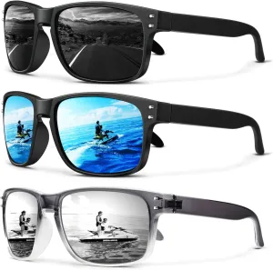 ANYLUV Mens Sunglasses Polarized, Retro Sunglasses for Men Women Square Style UV400 Protection for Driving