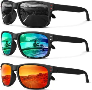 ANYLUV Mens Sunglasses Polarized, Retro Sunglasses for Men Women Square Style UV400 Protection for Driving