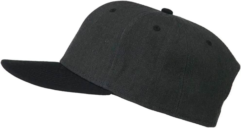 Ashen Fane Wool Blend 6 Panel Snapback Flat Bill Two Tone Hat