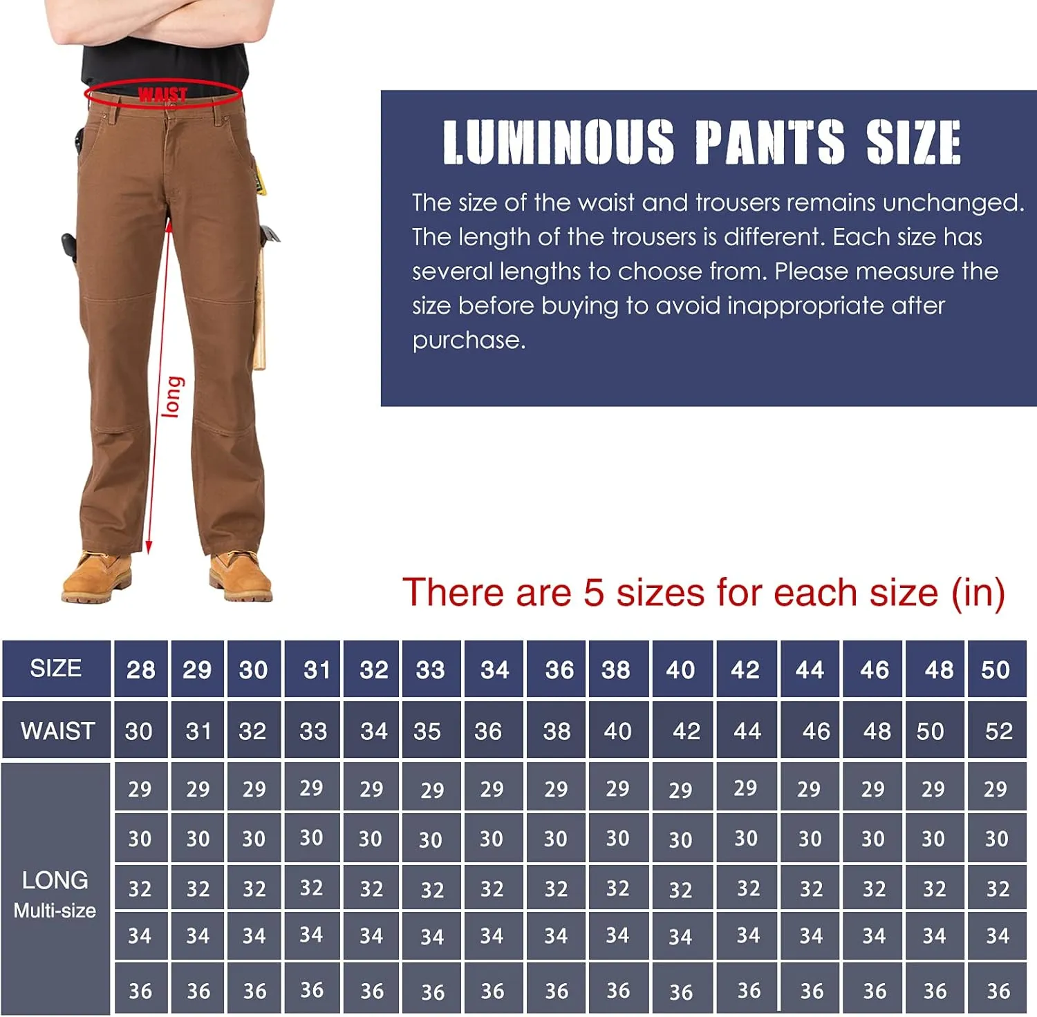 AYKRM Cargo Work Pant Relaxed Straight Fit Lightweight Duck Carpenter Jean
