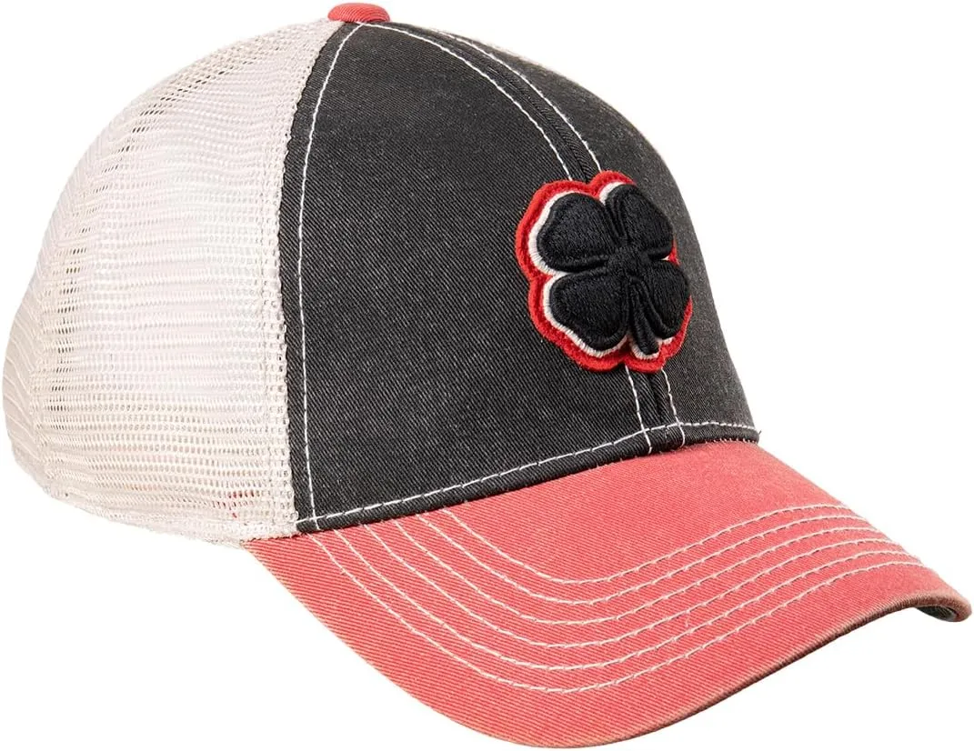 Black Clover Unisex Two Tone Vintage Mesh Sides Adjustable Snapback Golf Trucker Hat