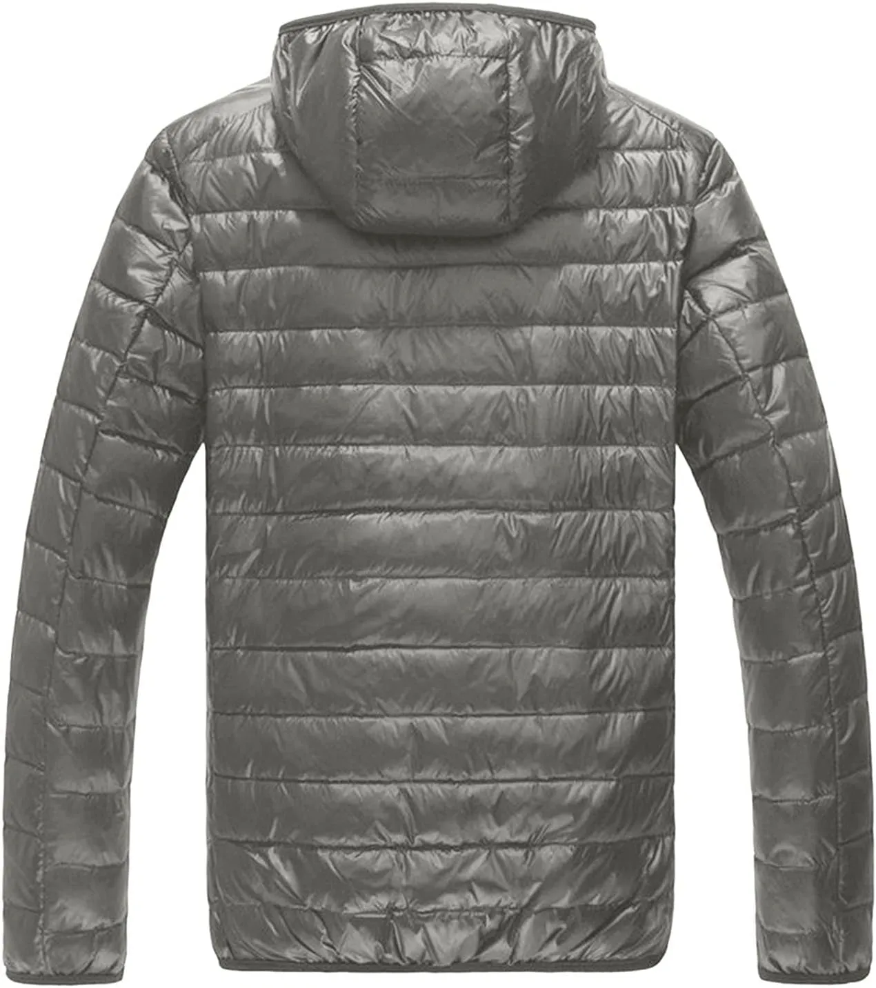 Bubble Jacket For Men With Hood Light Padded Packable Puffer Jacket Hooded Zip Up Lightweight Quilted Down Coat