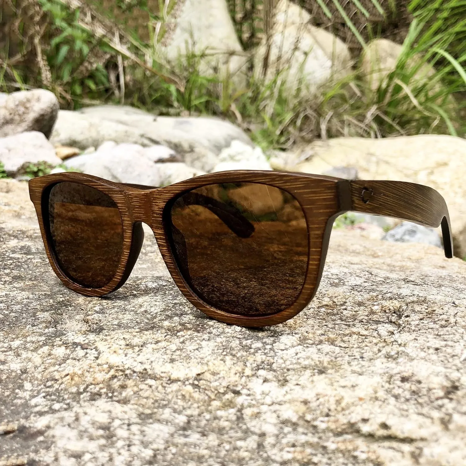 C3 Handmade Natural Bamboo polarized lens Sunglasses for Men and Women for Traveling Driving and Gift