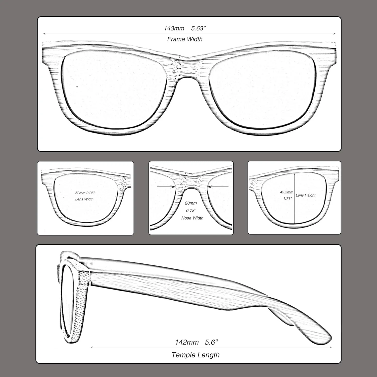 C3 Handmade Natural Bamboo polarized lens Sunglasses for Men and Women for Traveling Driving and Gift