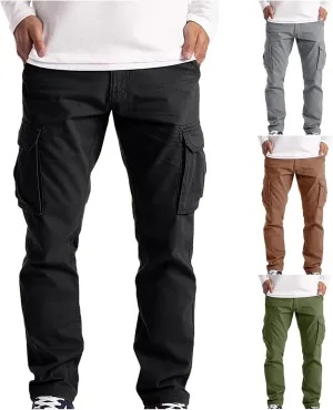 Cargo Pants for Men Relaxed Fit Golf Track Pant 2023 Men's Heavyweight Cargo Fleece Sweatpants Stretch Elastic Waist