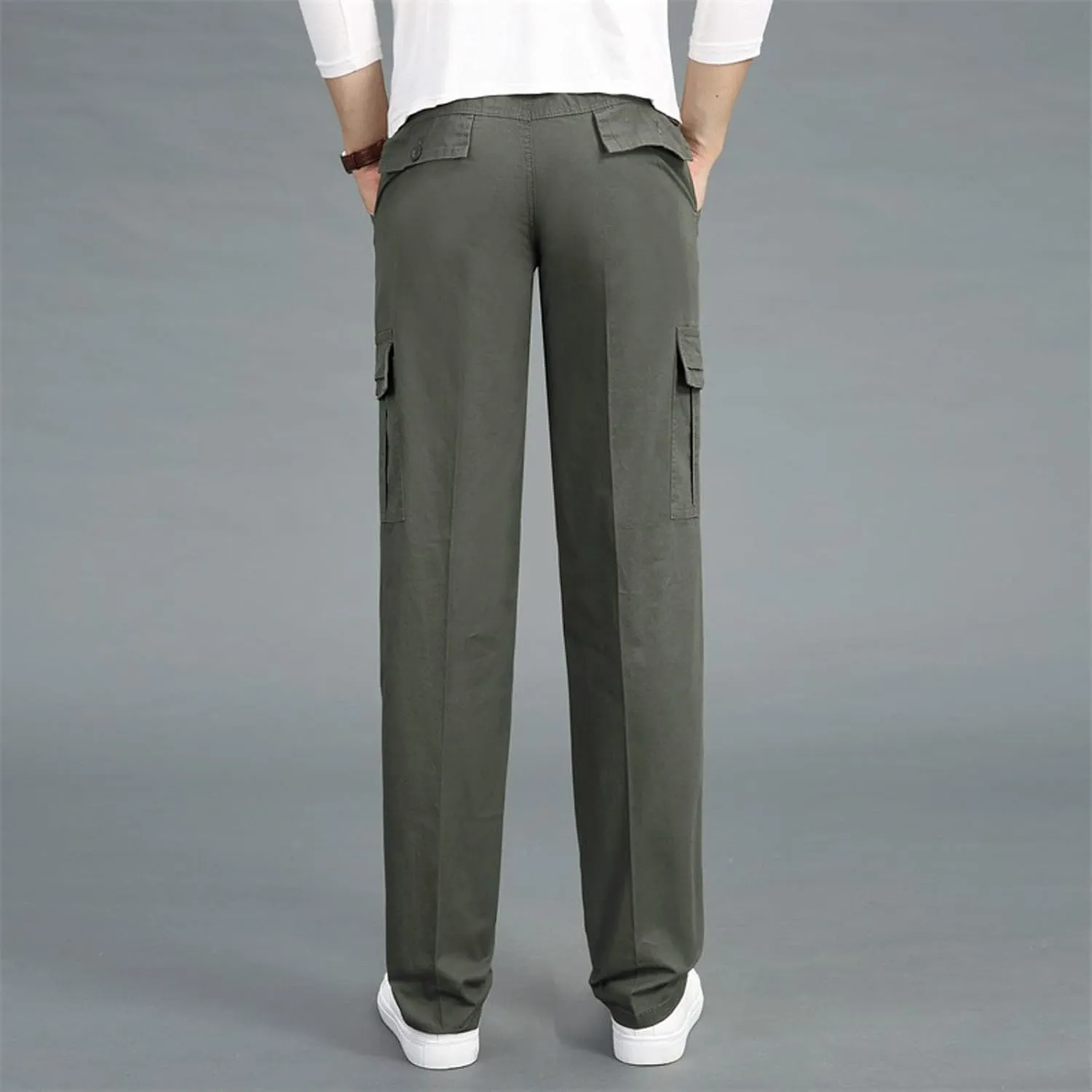 Cargo Pants for Men Relaxed Fit Open Bottom Workout Joggers Pants for Sports Jogging Training Gym Running Mens Autumn