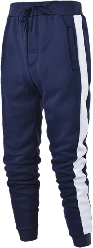 Cargo Pants for Men Relaxed Fit Outdoor Men's Heavyweight Fleece Cargo Sweatpants Stretch Elastic Waist Baggy Workout