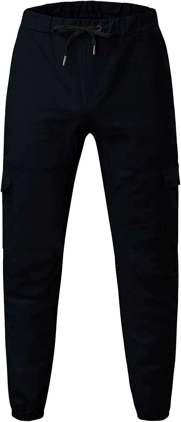 Cargo Sweatpants for Men Mens Lounge Pants Men's Fleece Lined Cargo Sweatpants Open Bottom Straight Leg Casual Loose