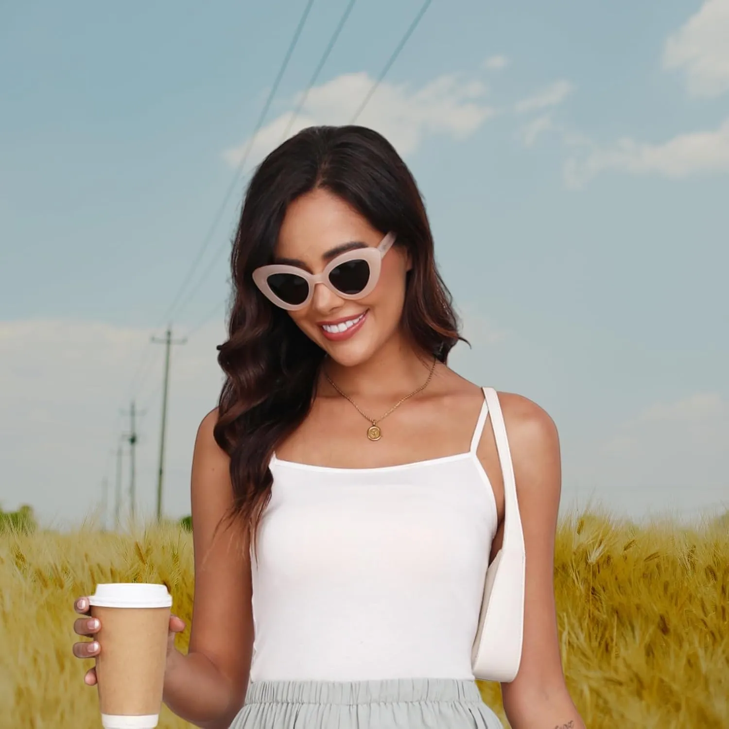 Cat Eye Sunglasses for Women, Trendy Retro UV Protection Sunglass, Stylish Vintage Cute Shades