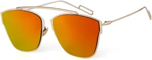 Cat Eye Sunglasses Women Vintage Mirror Lens Sun Glasses Shades