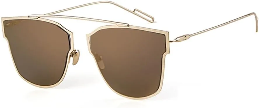 Cat Eye Sunglasses Women Vintage Mirror Lens Sun Glasses Shades