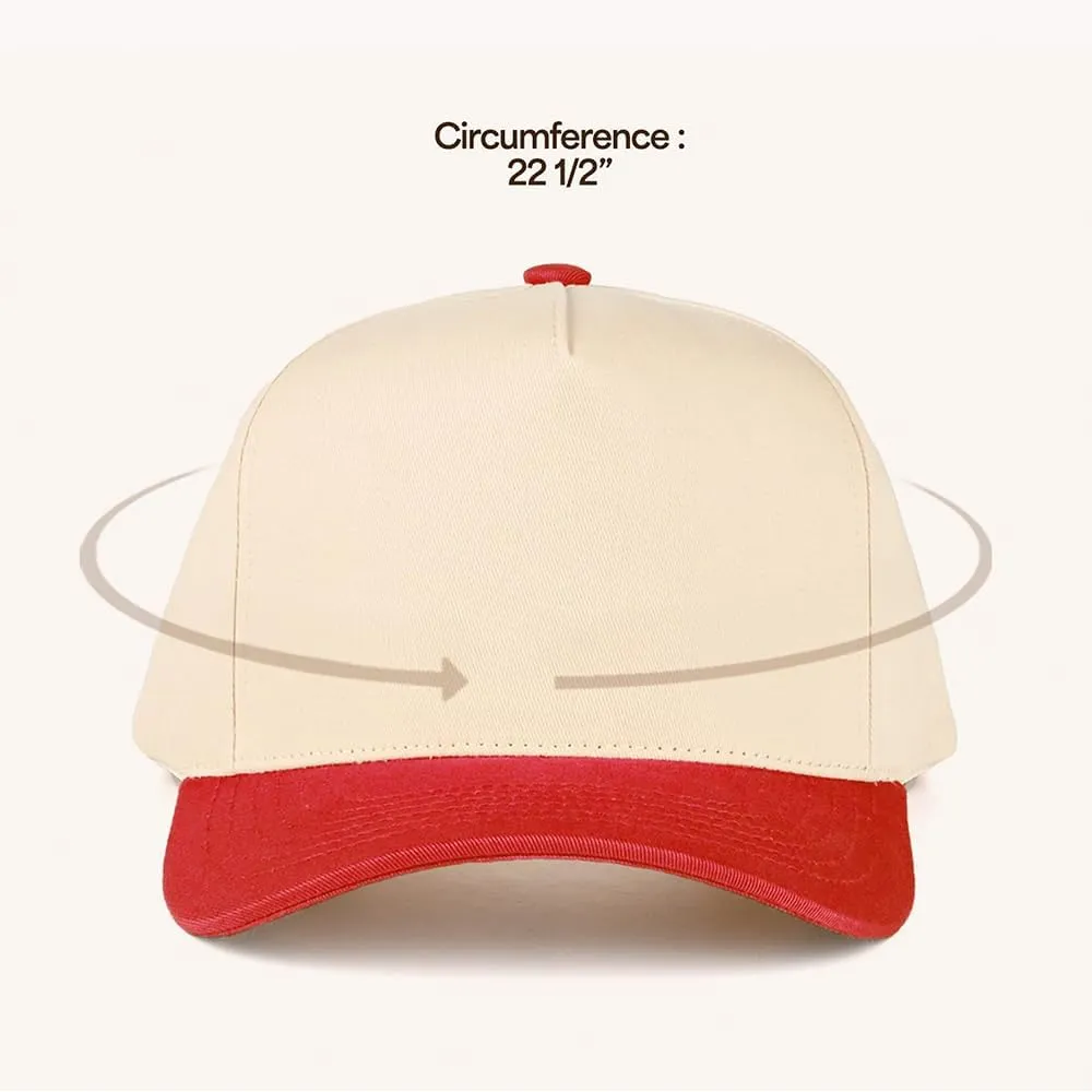 C.C Two Tone Vintage Canvas Snapback Hat Trucker Hat Baseball Cap