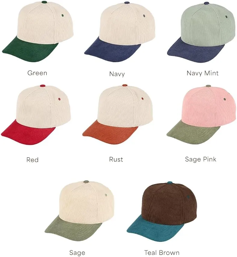 C.C Two Tone Vintage Canvas Snapback Hat Trucker Hat Baseball Cap