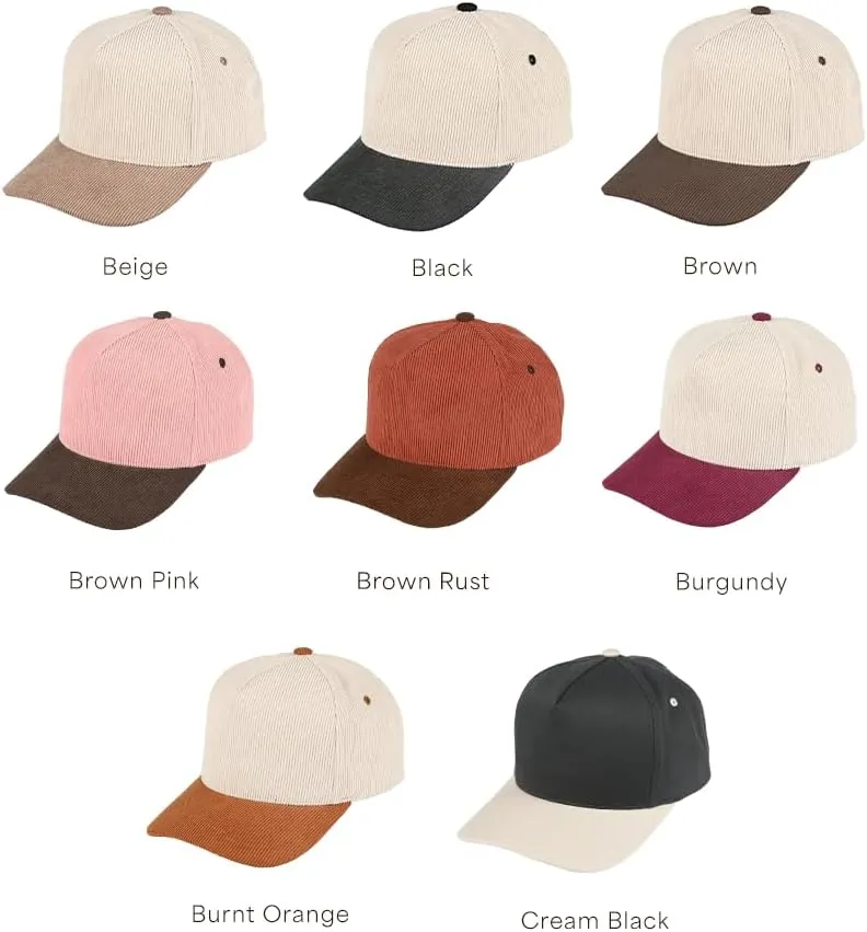 C.C Two Tone Vintage Canvas Snapback Hat Trucker Hat Baseball Cap