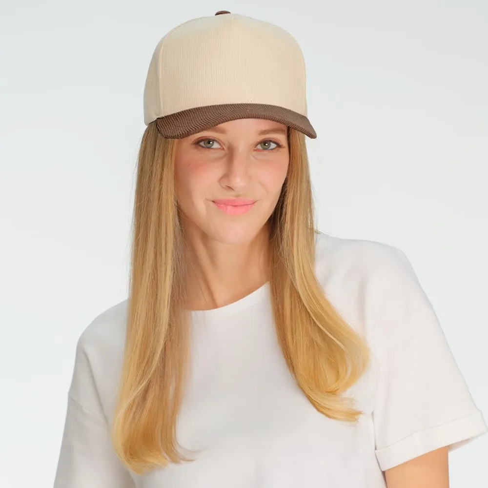 C.C Two Tone Vintage Canvas Snapback Hat Trucker Hat Baseball Cap