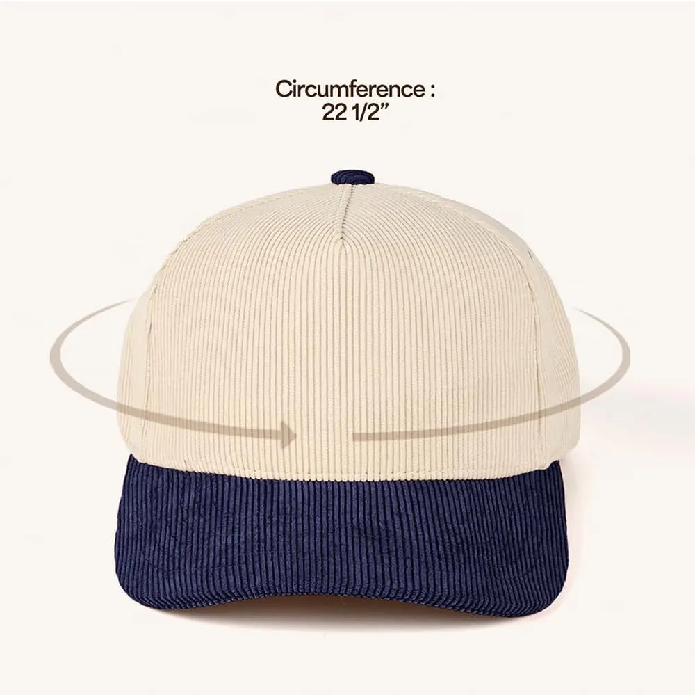 C.C Two Tone Vintage Canvas Snapback Hat Trucker Hat Baseball Cap