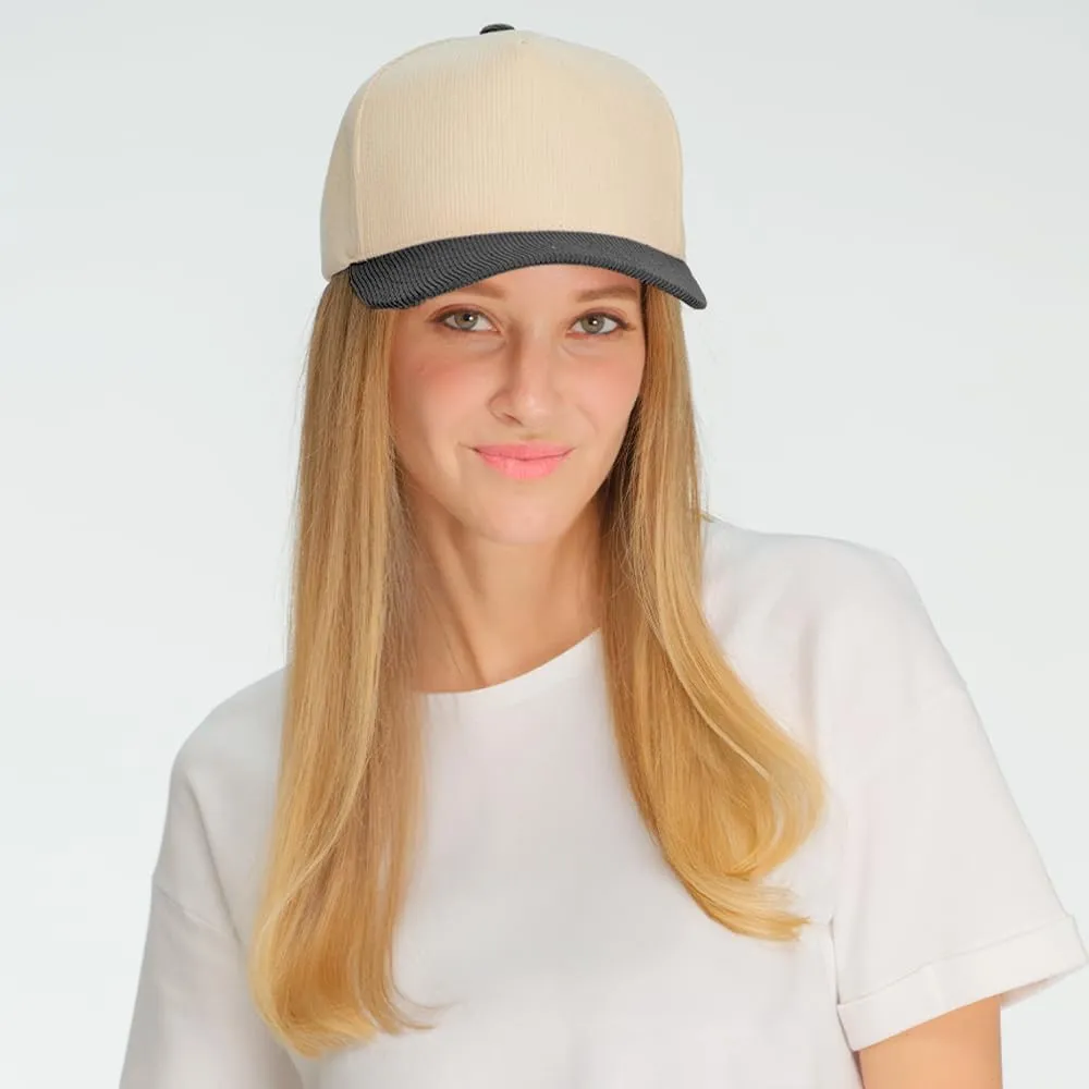 C.C Two Tone Vintage Canvas Snapback Hat Trucker Hat Baseball Cap
