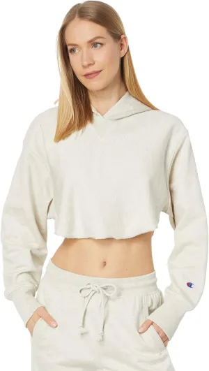 Champion Reverse Weave French Terry Crop Curve Hem Hoodie