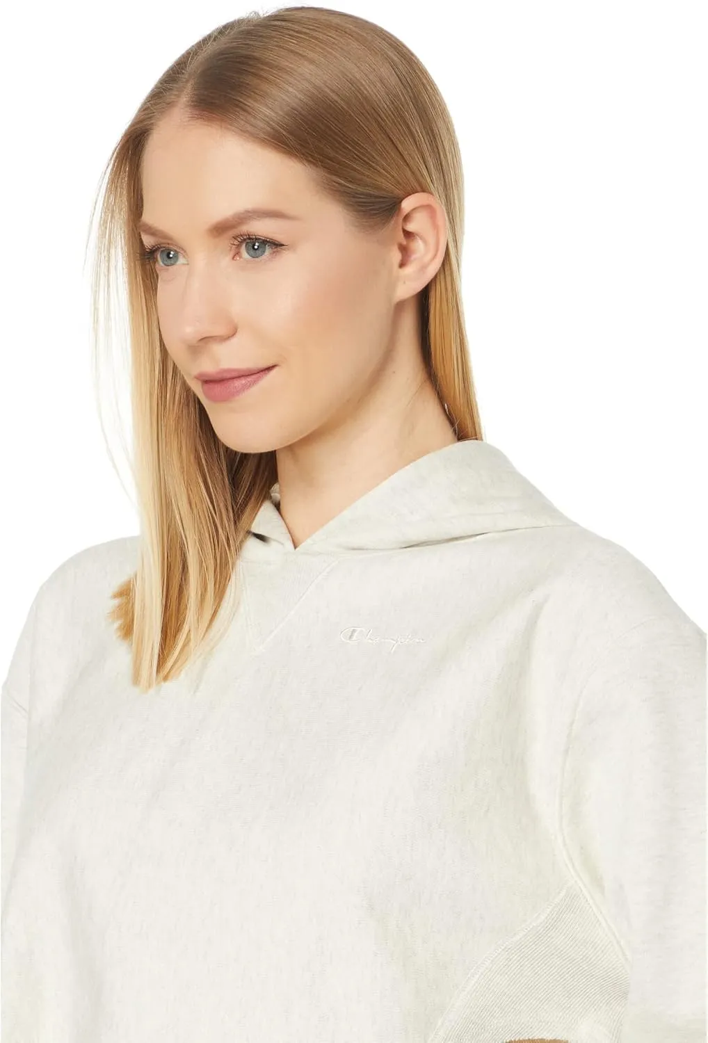 Champion Reverse Weave French Terry Crop Curve Hem Hoodie