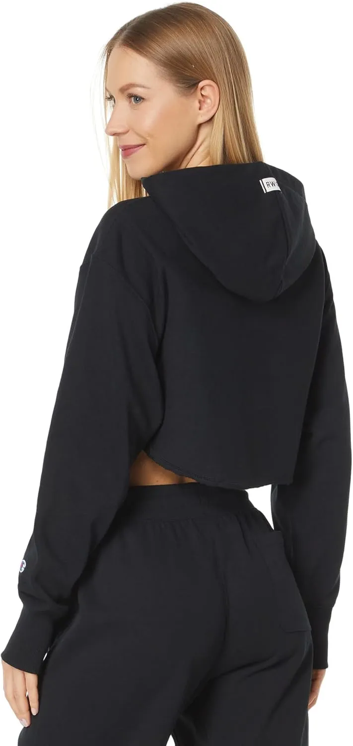 Champion Reverse Weave French Terry Crop Curve Hem Hoodie