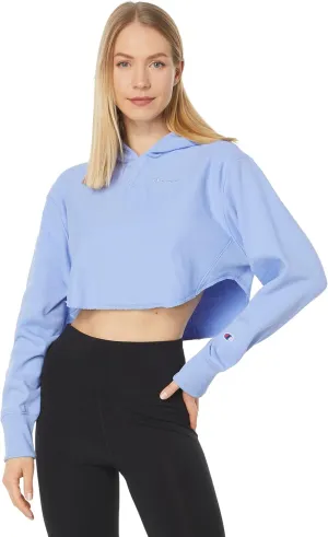 Champion Reverse Weave French Terry Crop Curve Hem Hoodie