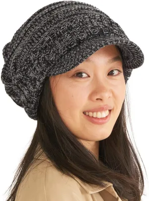 CHARM Slouchy Beanie Brim Hat - Mens Slouch Cap Womens Slouchy Knit w/Visor
