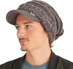 CHARM Slouchy Beanie Brim Hat - Mens Slouch Cap Womens Slouchy Knit w/Visor