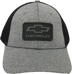 Chevrolet Logo Two Tone Colorway Low Profile Mesh Slouch Adjustable Snapback Hat (Gray/Black)