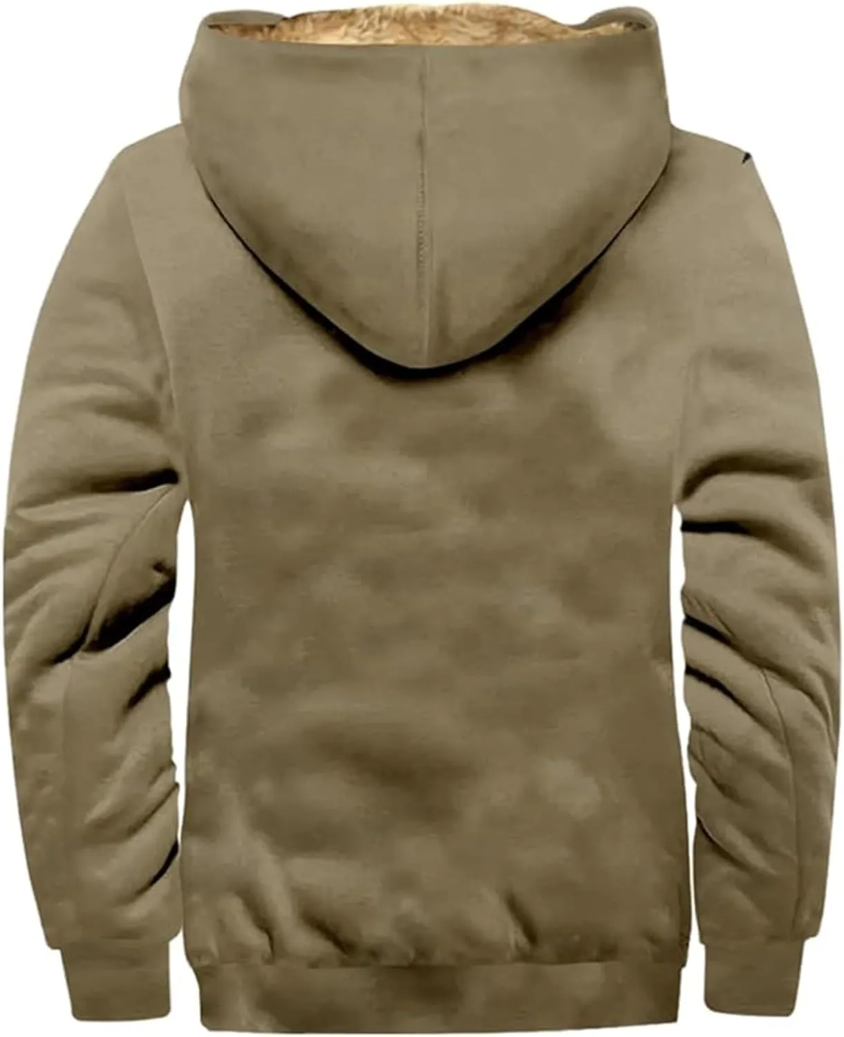 Christmas Hoodies for Men Heavyweight Sherpa Fleece Lined Heavyweight Sweatshirts Plus Size Full Zip Thick Winter Coats