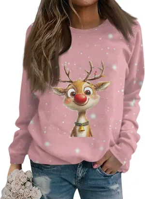 Christmas Sweatshirts For Women 2024 Xmas Tree Graphic Fall Wimter Clothes Crewneck Pullover Long Raglan Sleeve Top