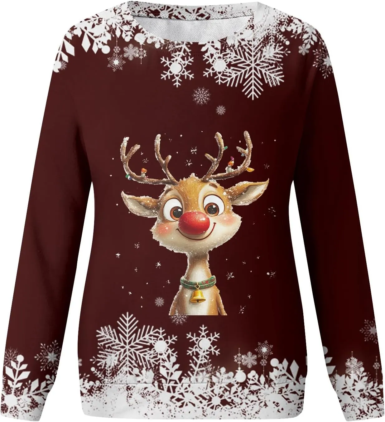 Christmas Sweatshirts For Women 2024 Xmas Tree Graphic Fall Wimter Clothes Crewneck Pullover Long Raglan Sleeve Top