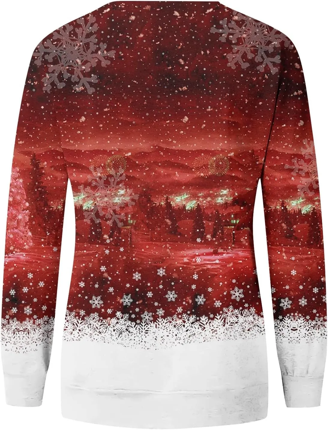 Christmas Sweatshirts For Women 2024 Xmas Tree Graphic Fall Wimter Clothes Crewneck Pullover Long Raglan Sleeve Top