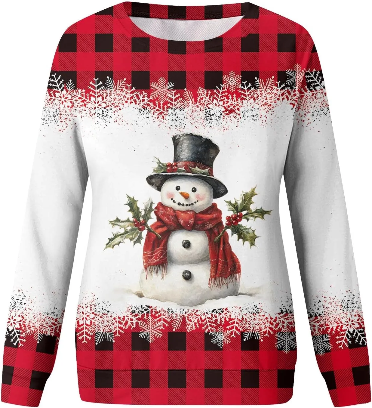 Christmas Sweatshirts For Women 2024 Xmas Tree Graphic Fall Wimter Clothes Long Raglan Sleeve Top Crewneck Pullover