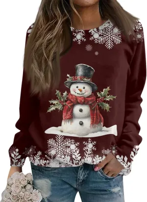 Christmas Sweatshirts For Women 2024 Xmas Tree Graphic Fall Wimter Clothes Long Raglan Sleeve Top Crewneck Pullover