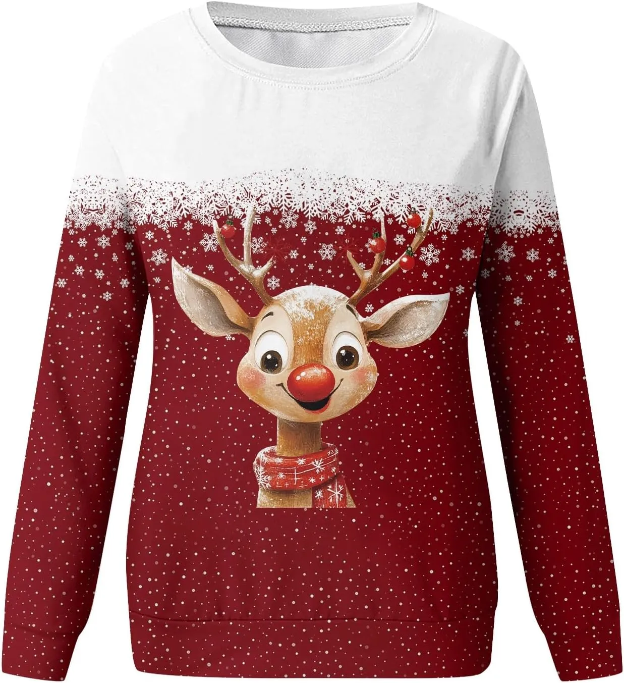 Christmas Sweatshirts For Women 2024 Xmas Tree Graphic Fall Wimter Clothes Long Raglan Sleeve Top Crewneck Pullover
