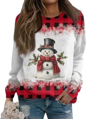 Christmas Sweatshirts For Women 2024 Xmas Tree Graphic Fall Wimter Clothes Long Raglan Sleeve Top Crewneck Pullover