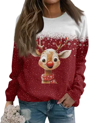 Christmas Sweatshirts For Women 2024 Xmas Tree Graphic Fall Wimter Clothes Long Raglan Sleeve Top Crewneck Pullover