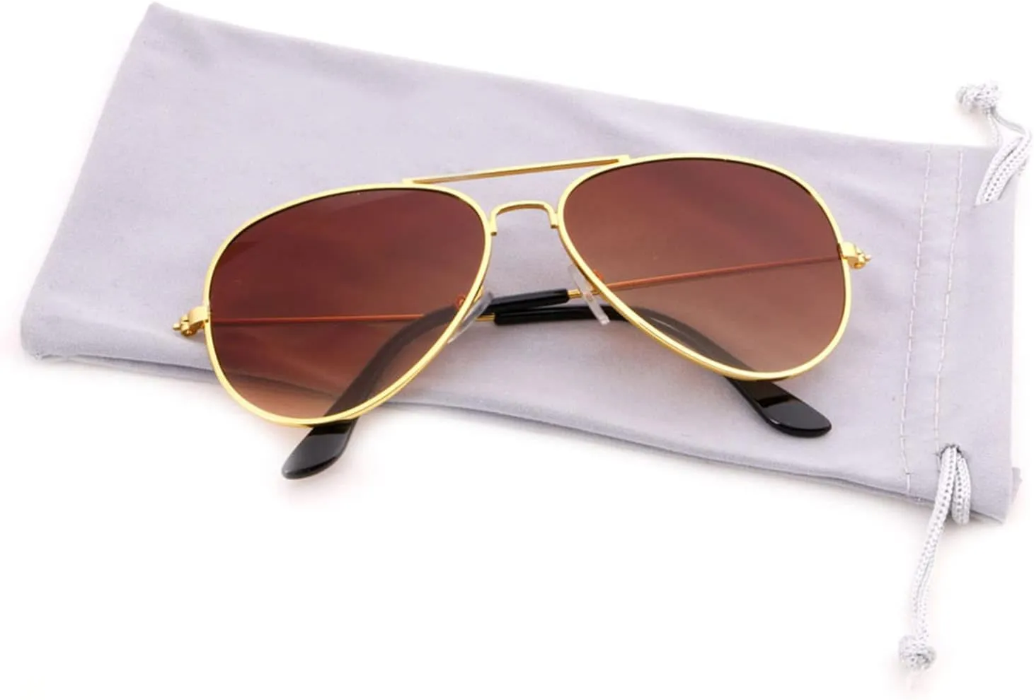Creamily Kids Aviator Sunglasses UV Protection Aviator Sunglasses for Little Girls Boys Age 2-9