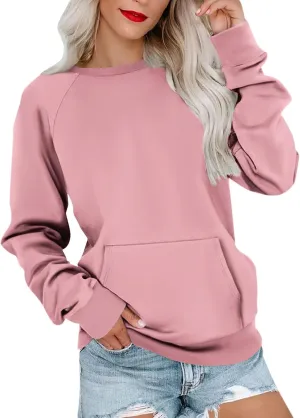Crewneck Sweatshirts Women Oversized Long Sleeve Pullover Tops Relaxed Fit Comfy Fall Sweaters 2024 Preppy Clothes