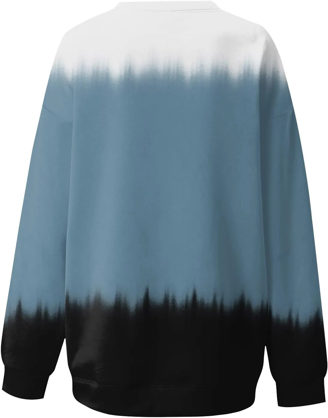 Cute Fall Sweatshirts For Women Crew Neck Lightweight Pullover Gradient Color Oversized Sweatshirt Trendy Sweaters