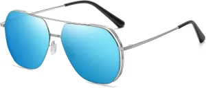 Cyxus Aviator Sunglasses for Men Polarized UV400 Protection Military Pilot Sunglasses Trendy for Driving Hiking